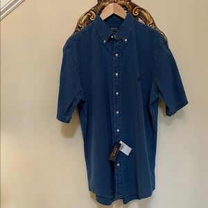 NWT! Polo by Ralph Lauren Men's Blue Button Down Shirt Size Large Tall
